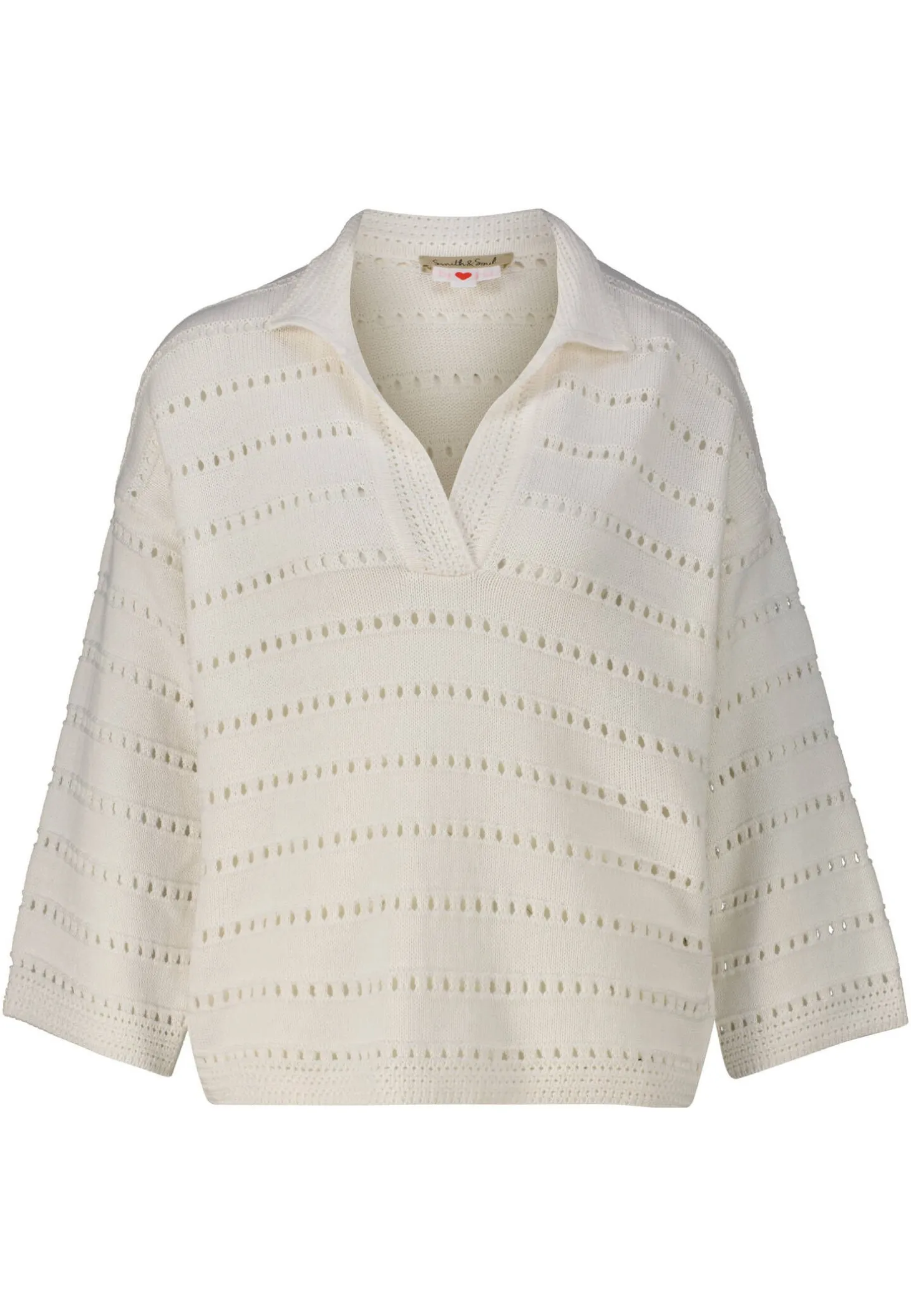 Damen Pullover mit Polokragen