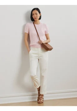 Damen Pullover mit Zopfmuster