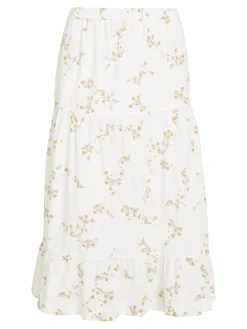 Damen Rock TJW POPLIN TIERED MIDI SKIRT