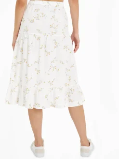 Damen Rock TJW POPLIN TIERED MIDI SKIRT