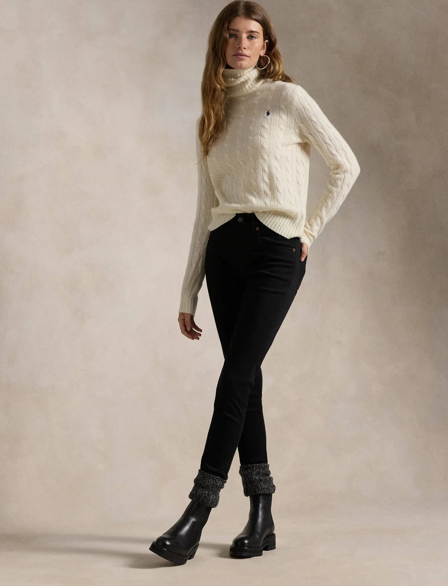 Damen Rollkragenpuller aus Wolle und Kaschmir