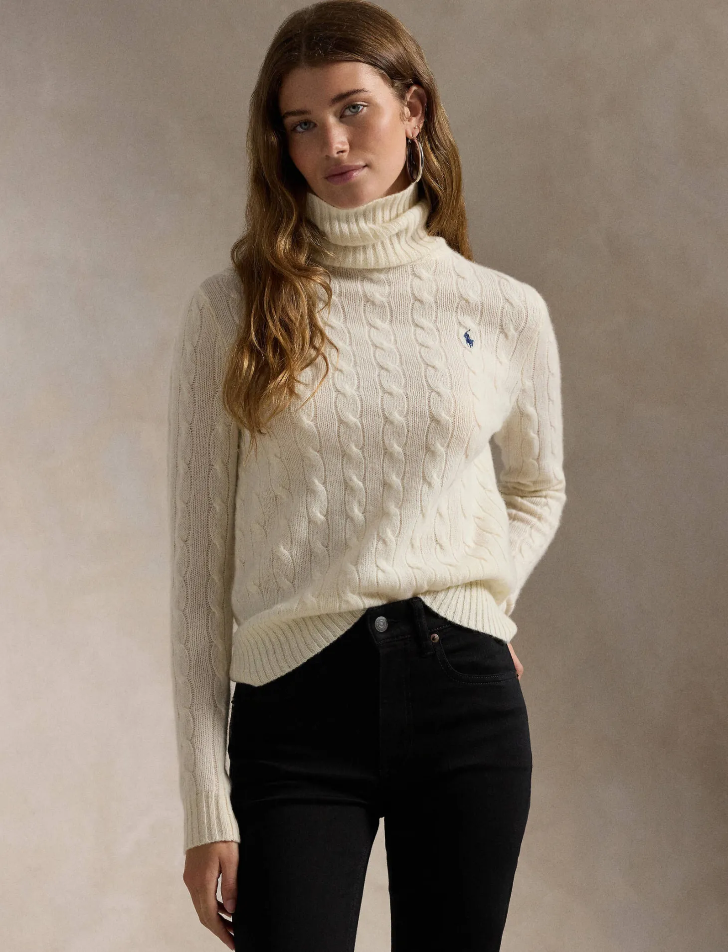 Damen Rollkragenpuller aus Wolle und Kaschmir