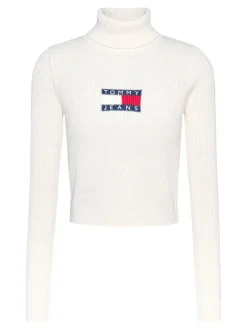 Damen Rollkragenpullover mit Wolle TJW MELANGE TURTLENECK FLAG SWEATER