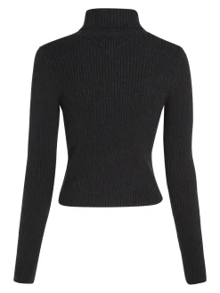 Damen Rollkragenpullover mit Wolle TJW MELANGE TURTLENECK FLAG SWEATER