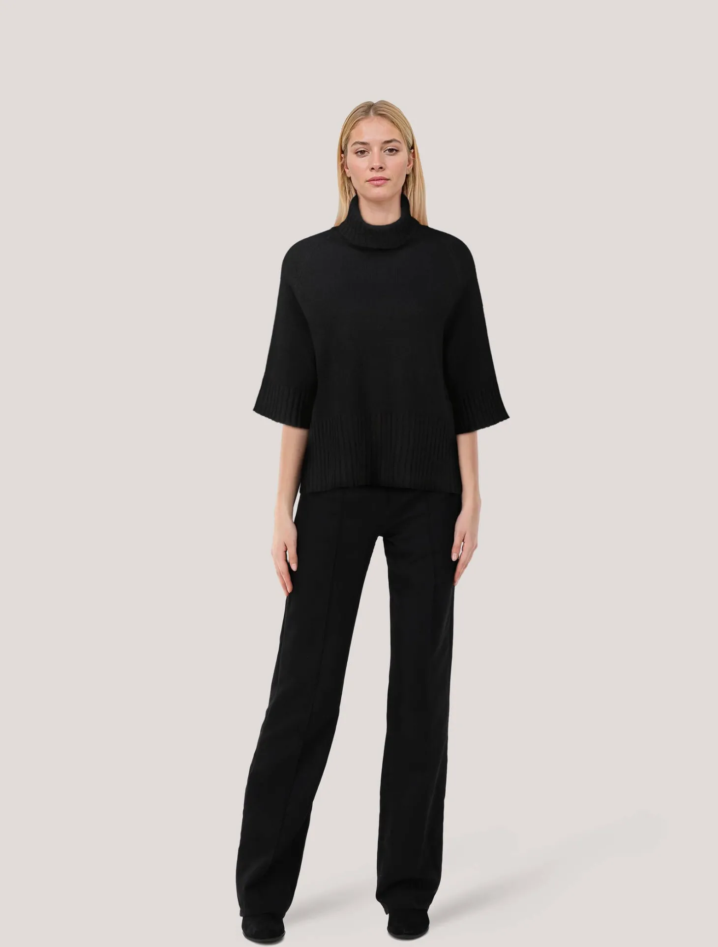 Damen Rollkragenpullover aus Wolle mit Kaschmir