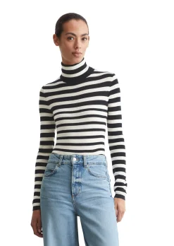 Damen Rollkragenpullover aus Wolle Slim Fit