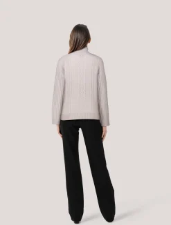 Damen Rollkragenpullover aus Wolle mit Kaschmir