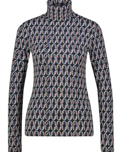 Damen Rollkragenshirt mit Print