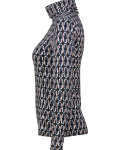 Damen Rollkragenshirt mit Print