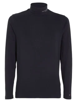 Damen Rollkragenshirt TOMMY LOGO ROLL NECK LS TEE