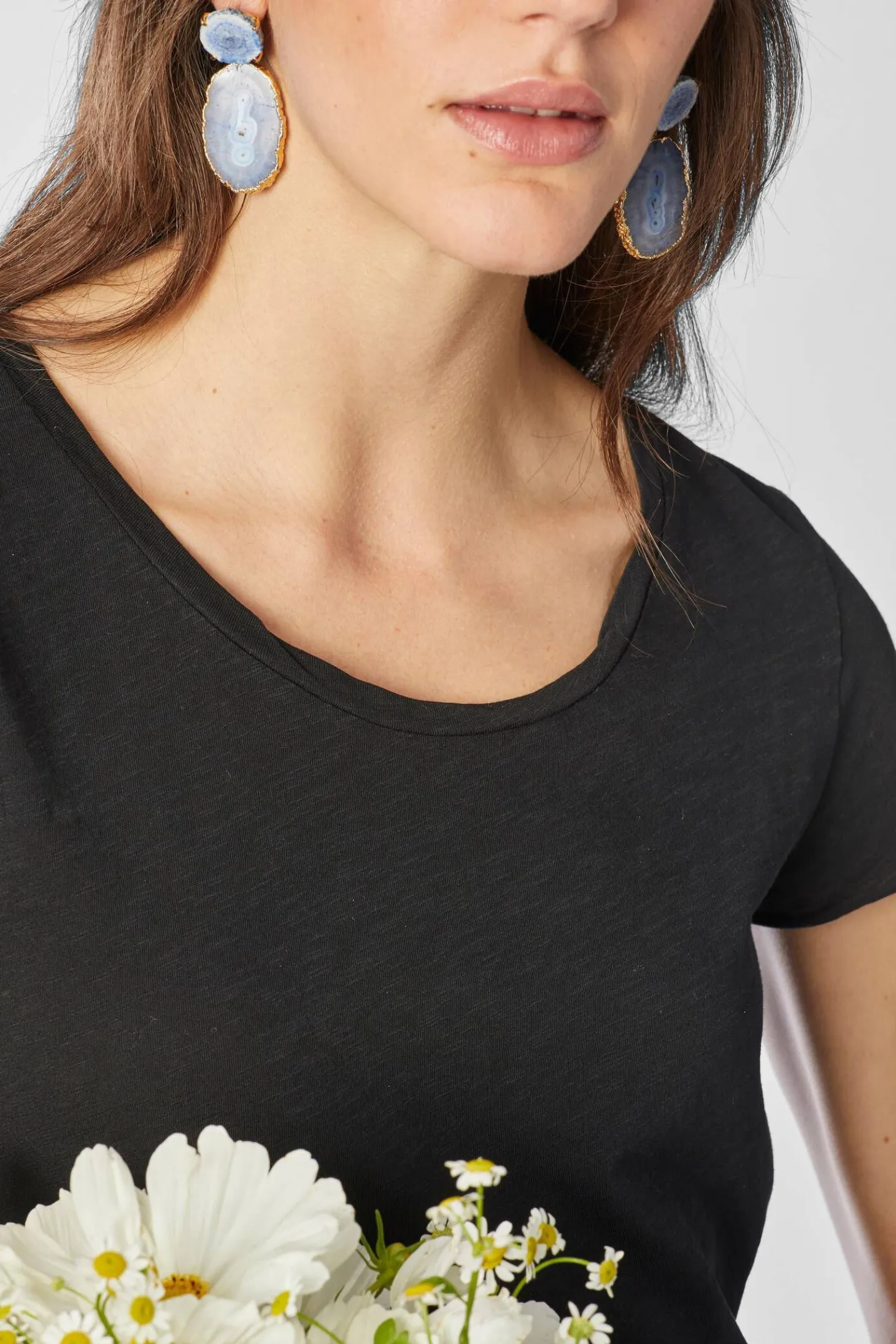 Damen Shirt SLUB Kurzarm