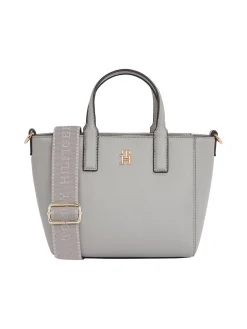 Damen Shopper mit Logomuster-Riemen