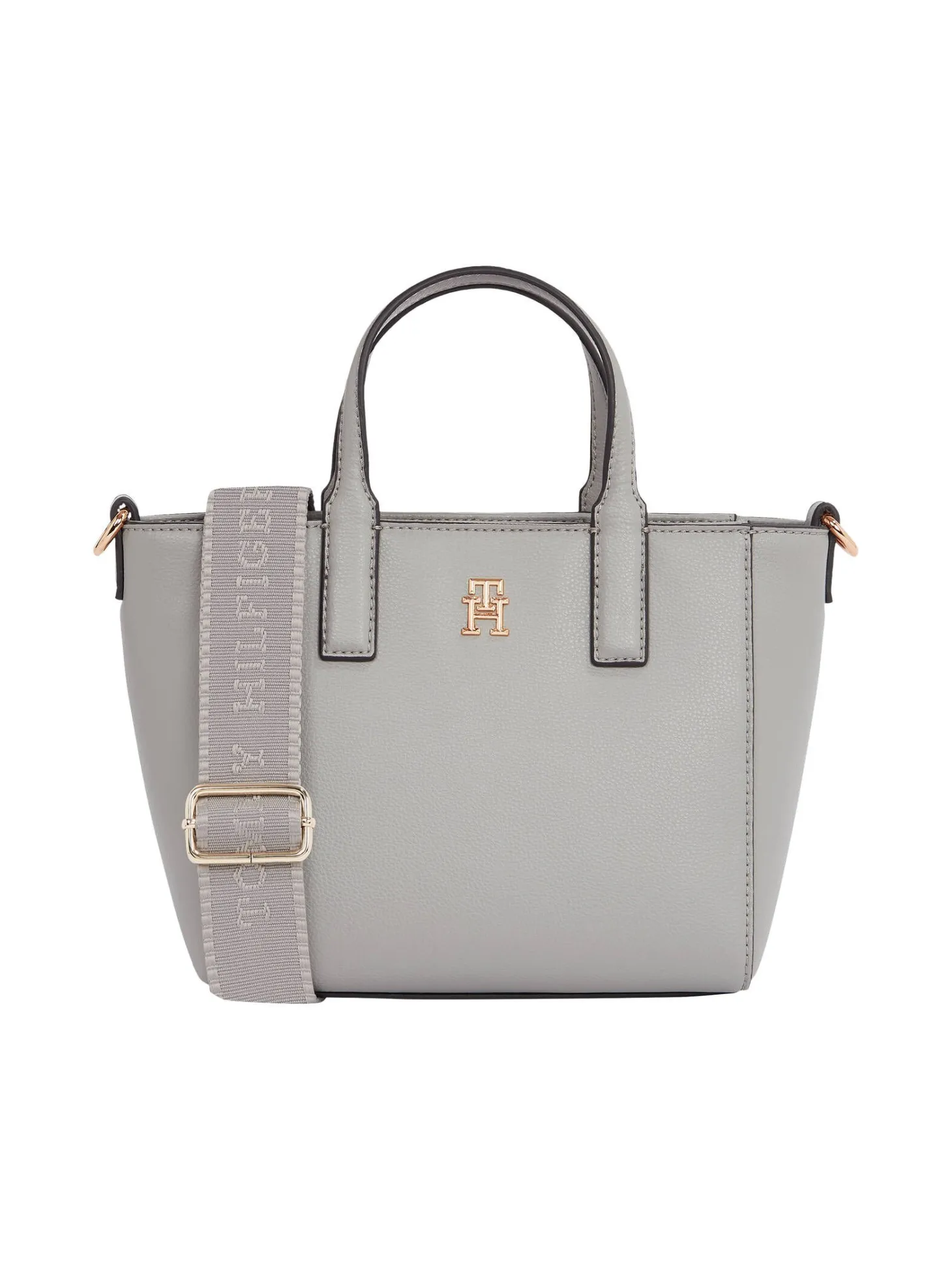 Damen Shopper mit Logomuster-Riemen