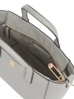 Damen Shopper mit Logomuster-Riemen