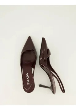 Damen Slingbacks aus Lackleder