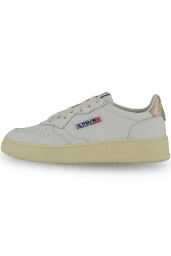 Damen Sneaker MEDALIST aus Leder mit goldfarbener Hinterkappe