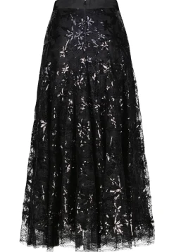 Damen Spitzenrock mit Pailletten