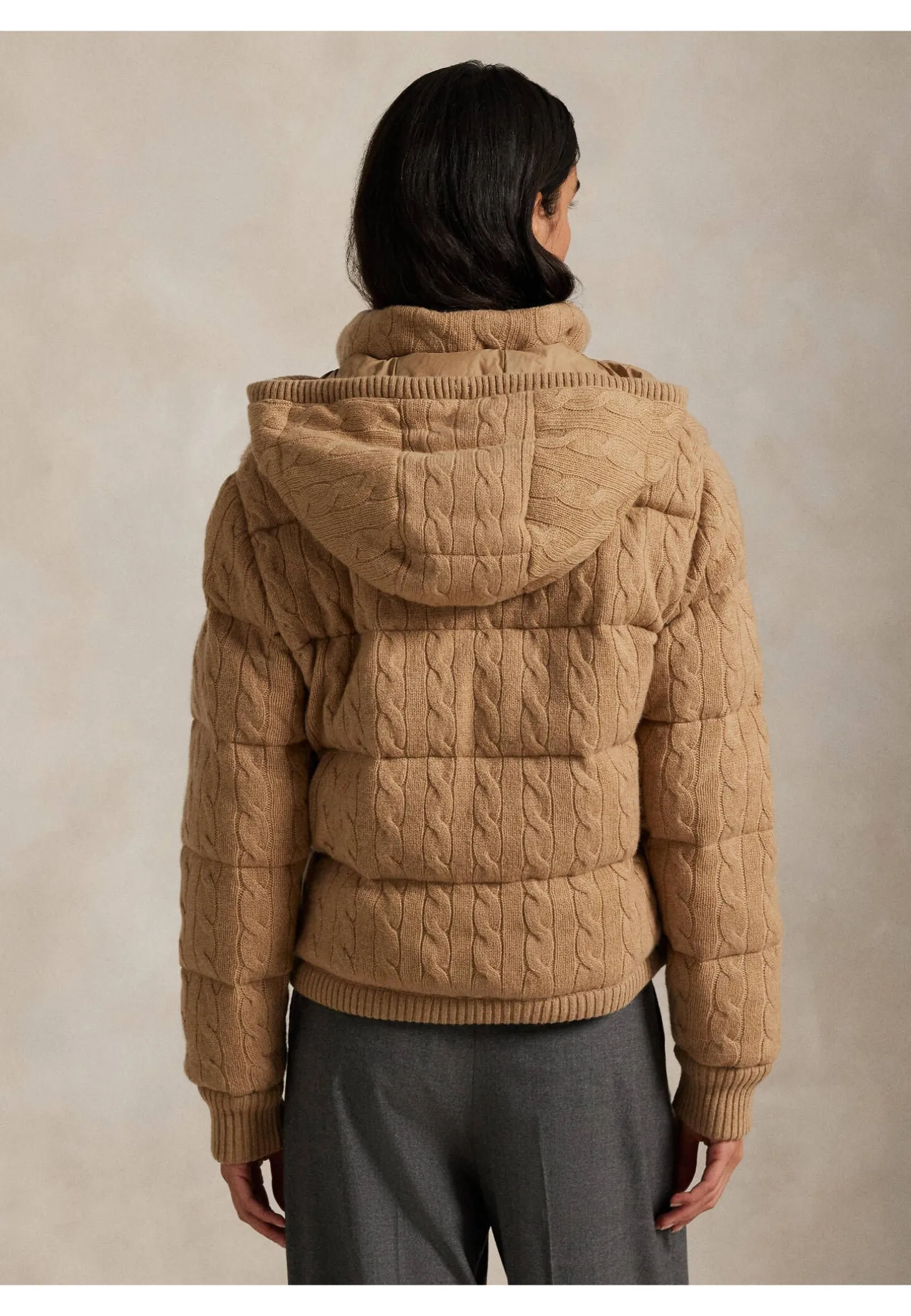 Damen Steppjacke aus Wolle und Kaschmir