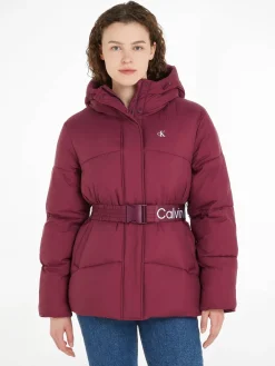 Damen Steppjacke LOGO BELT SHORT PUFFER