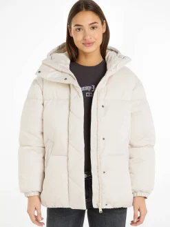 Damen Steppjacke mit Kapuze TJW OVR SATIN PUFFER