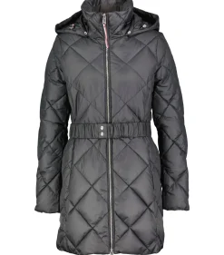 Damen Steppmantel mit Kapuze ELEVATED BELTED QUILTED COAT