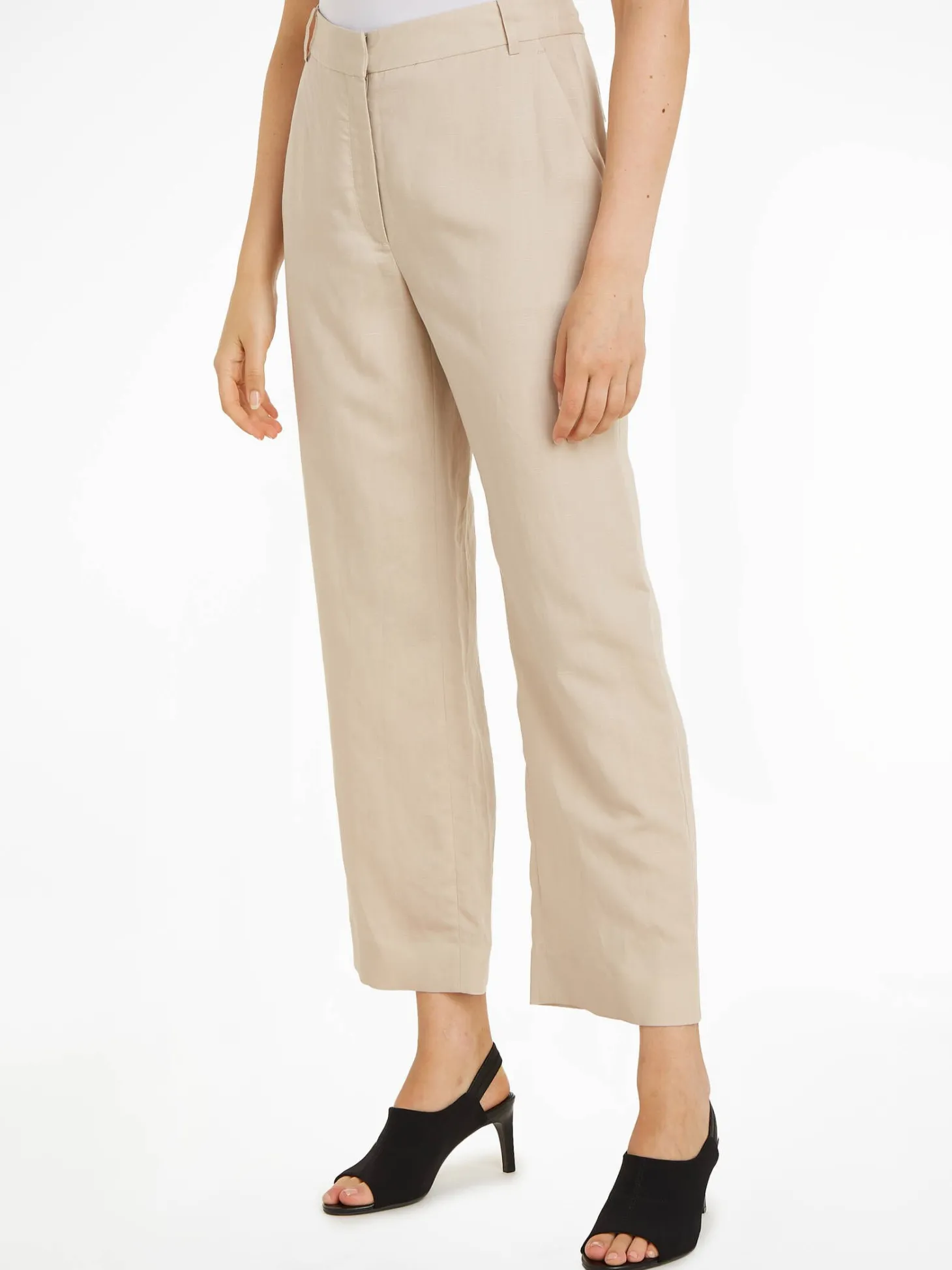 Damen Stoffhose aus Leinenmix