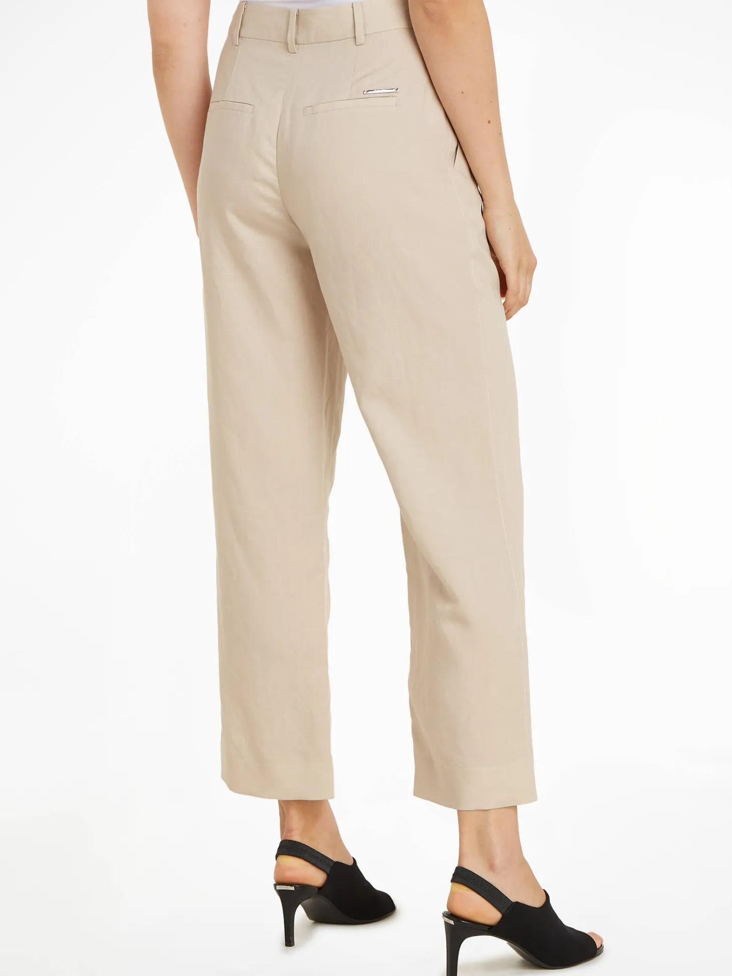 Damen Stoffhose aus Leinenmix