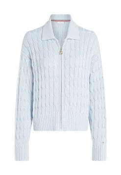 Damen Strickjacke aus Bio-Baumwolle SOFT COTTON CABLE BOXY LS CARDIGAN