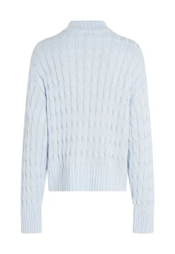 Damen Strickjacke aus Bio-Baumwolle SOFT COTTON CABLE BOXY LS CARDIGAN