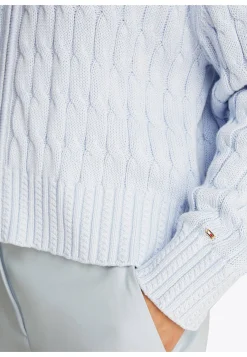 Damen Strickjacke aus Bio-Baumwolle SOFT COTTON CABLE BOXY LS CARDIGAN