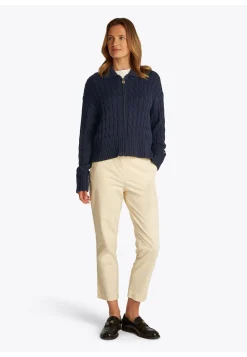 Damen Strickjacke aus Bio-Baumwolle SOFT COTTON CABLE BOXY LS CARDIGAN