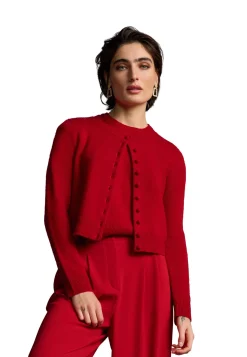 Damen Strickjacke aus Merinowolle und Kaschmir