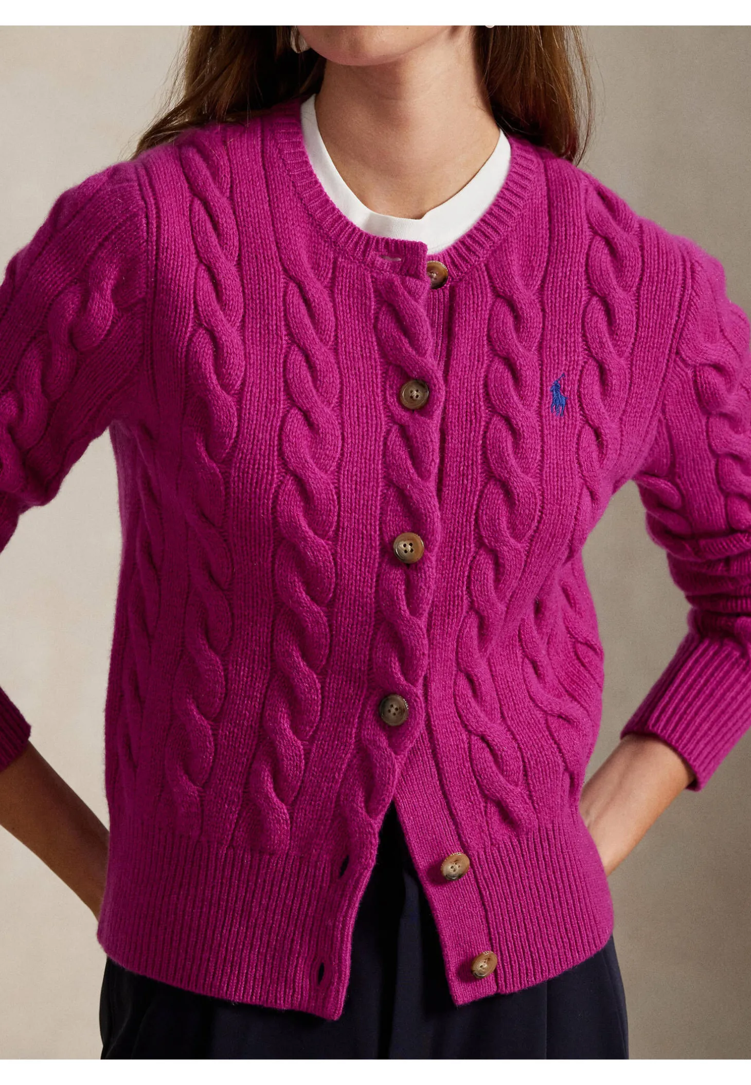 Damen Strickjacke aus Wolle und Kaschmir