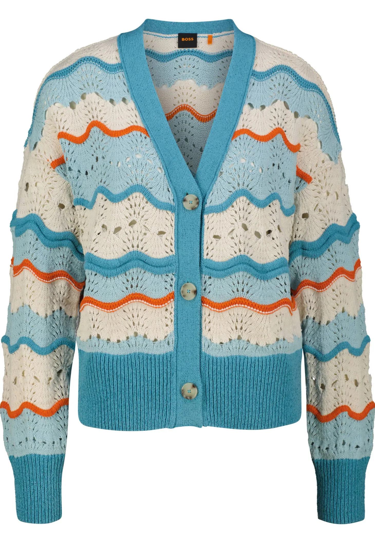 Damen Strickjacke mit Baumwolle C_FAMON