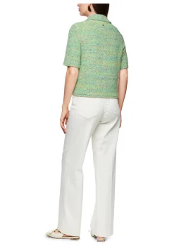 Damen Strickjacke mit Wolle, Baumwolle und Alpaka