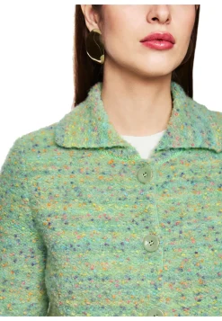 Damen Strickjacke mit Wolle, Baumwolle und Alpaka