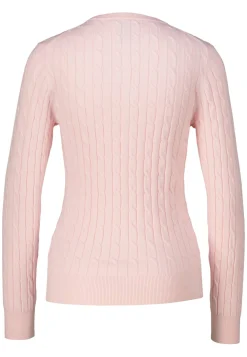 Damen Strickjacke mit Zopfmuster STRETCH COTTON CABLE CARDIGAN Slim Fit