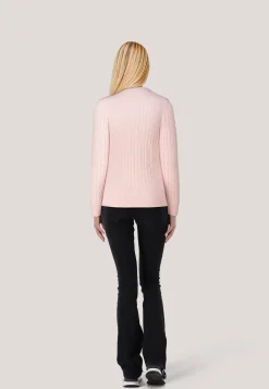 Damen Strickjacke mit Zopfmuster STRETCH COTTON CABLE CARDIGAN Slim Fit