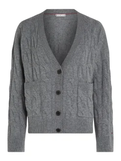 Damen Strickjacke SOFT WOOL CABLE CARDIGAN