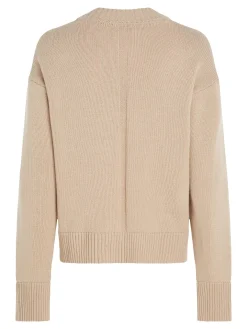 Damen Strickjacke WOOL BLEND BOXY V-NK CARDIGAN