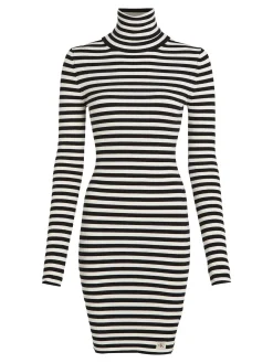 Damen Strickkleid aus Bio-Baumwolle WOVEN LABEL TIGHT SWEATER DRESS