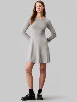 Damen Strickkleid CK INTARSIA SWEATER DRESS
