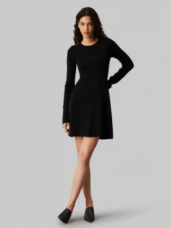 Damen Strickkleid CK INTARSIA SWEATER DRESS