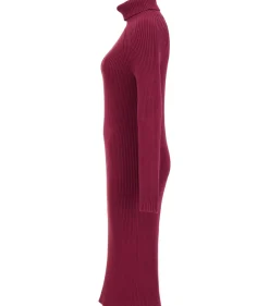 Damen Strickkleid mit Bio-Baumwolle TJW MOCKNECK BADGE SWEATER DRESS