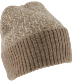 Damen Strickmütze MONOGRAM FOLD TURN UP BEANIE mit Alpaka