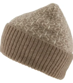 Damen Strickmütze MONOGRAM FOLD TURN UP BEANIE mit Alpaka
