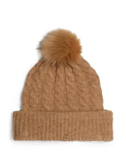 Damen Strickmütze TH TIMELESS Beanie mit Alpaka und Zopfmuster