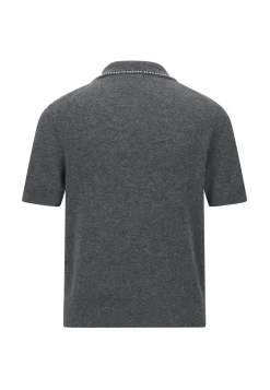 Damen Strick-Polo aus Wolle und Kaschmir