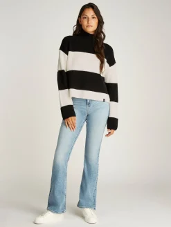 Damen Strickpullover aus Bio-Baumwolle CHUNKY LOOSE HIGH NECK SWEATER