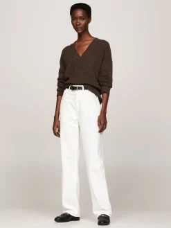 Damen Strickpullover aus Wolle mit Kaschmir Relaxed Fit